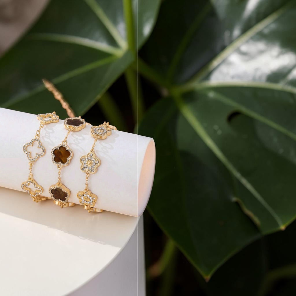 ✨ Luxuriöse Kleeblatt-Armband Kollektion ✨